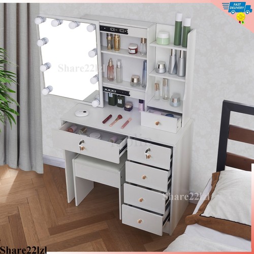 Vanity desk sliding - vanity, tempered